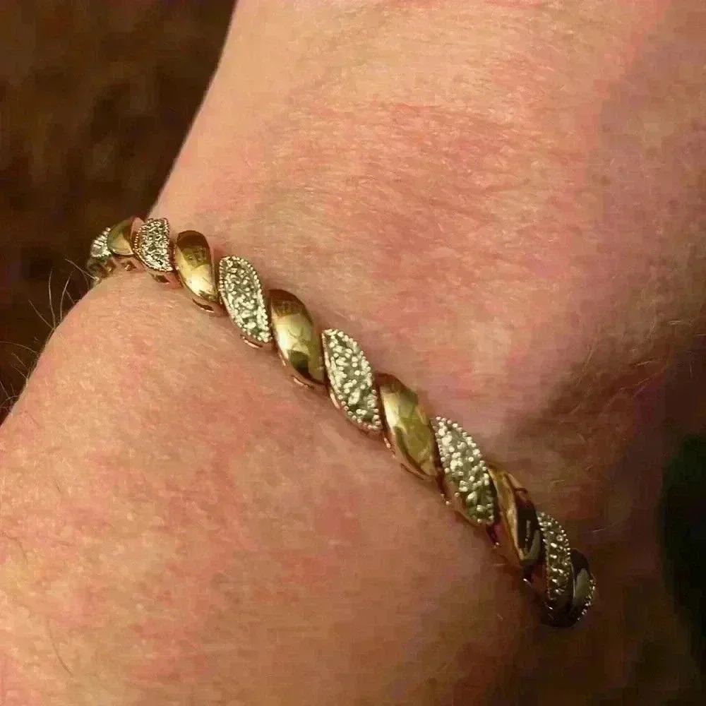 Gold and Silver Dual-Tone Bracelet